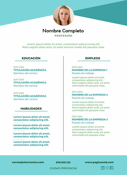 plantilla currículum mecánico de automóviles